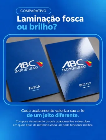Post ABC Impressão: laminação fosca ou brilho?