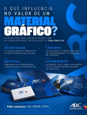 Post ABC Impressão: o que influencia no valor de um material gráfico